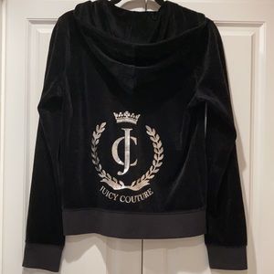 NWOT Juicy Couture L black velour jacket